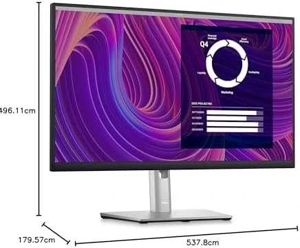 Monitorius Dell LCD P2423D/ 23.8" / IPS / 2560x1440/ 16:9 / 60Hz / 5 ms reakcijos laikas / 300 cd/m² / Reguliuojamas aukštis ir pasvirimas/ Matinis / 210-BDEG