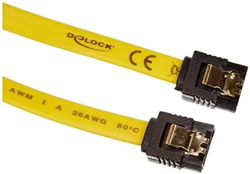 DELOCK Cable SATA 6Gb/s 30cm tiesus/tiesus metalinis