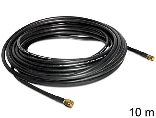 DLC DeLOCK 10m SMA m/f bendraašis kabelis CFD200 Juoda