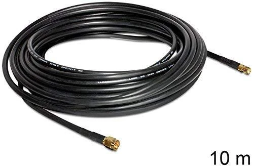 DLC DeLOCK 10m SMA m/f bendraašis kabelis CFD200 Juoda