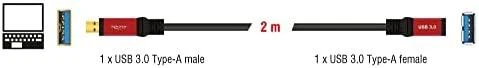 DELOCK Cable USB 3.0 raudonas prailginimas 2,0 m
