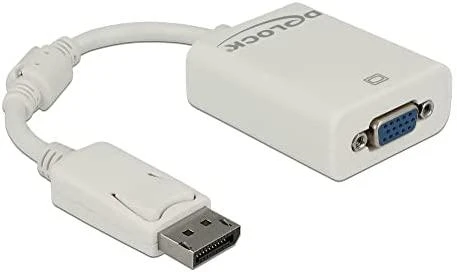 Delock Adapteris Displayport 1.2 vyriškas > VGA moteriškas baltas