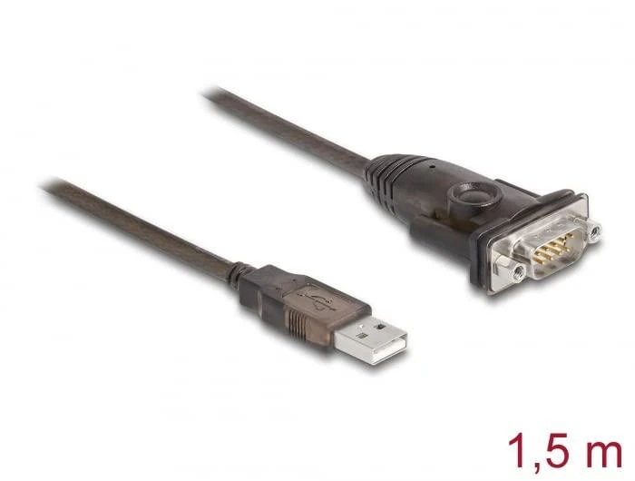 USB kabelis Delock USB2.0 Typ-A, 1 x RS-232 D-sub 9 kontaktų, adapteris