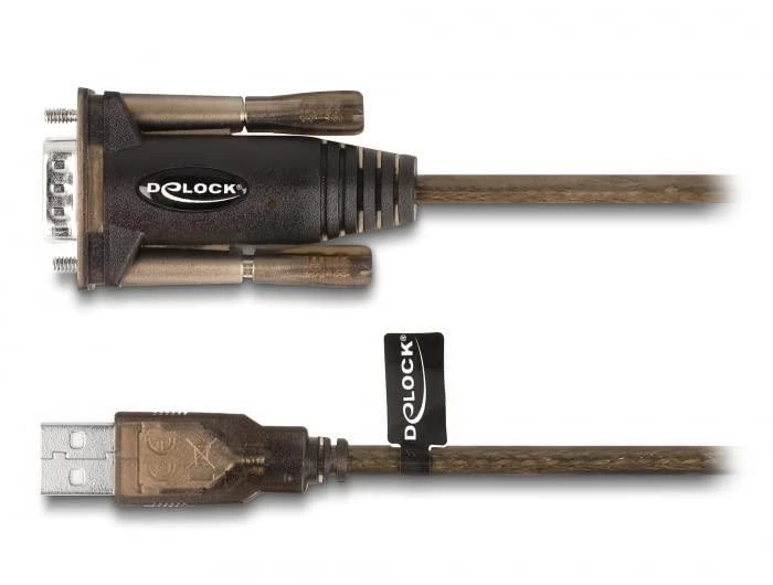 DLC DeLOCK 62646 serijinis kabelis Juoda 1,5 m USB A tipo DB-9