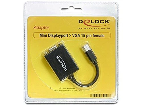 Delock Adapteris mini Displayport 1.2 vyriškas > VGA moteriškas juodas