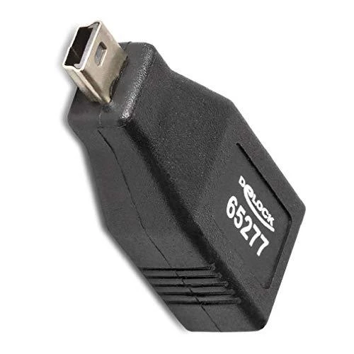 Juodas Delock USB 2.0 į Mini USB adapteris