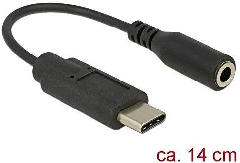 DELOCK garso adapteris USB Type-C vyriškas > Stereo lizdas, moteriškas 14 cm