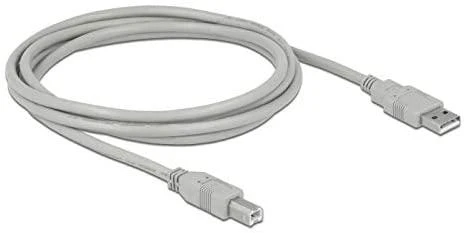 Delock Kabelis USB-A(M)-USB-B(M) 2.0 1.8M pilka