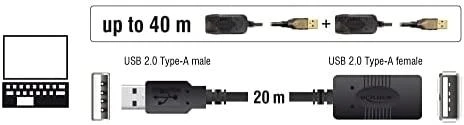 Delock kabelis USB 2.0 prailginimas, aktyvus 20 m