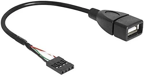 DELOCK A tipo USB 2.0 kabelio lizdas, skirtas kaiščių antraštei