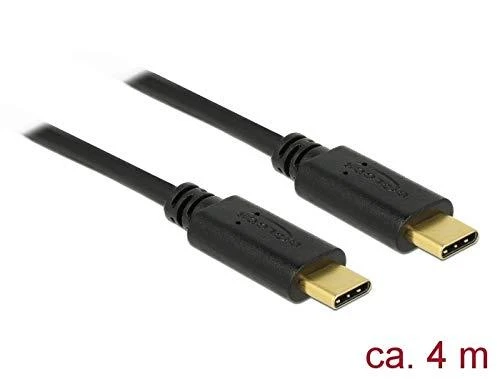USB kabelis Delock USB-C – USB-C 4 m juodas (83868)