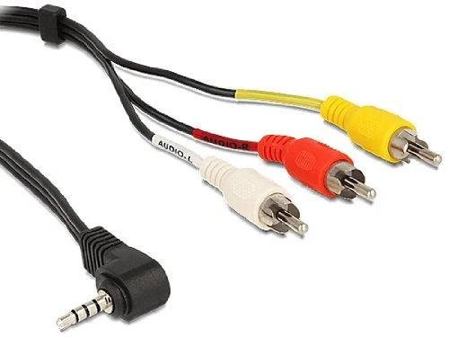 Kabelis Delock Jack 3,5 mm - RCA (Cinch) x3 1,5 m juoda (84504)