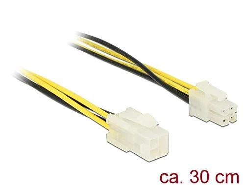 Delock ATX/EPS 4-pin - ATX/EPS 4-pin, 0.3m, Geltonas (84954)