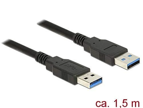DELOCK Cable USB 3.0 Type-A male > USB 3.0 Type-A male 1,5 m juodas