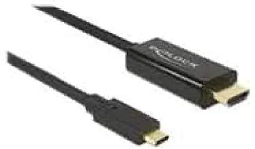 DLC DELOCK Cable USB Type-C male more HDMI male (DP Alt Mode) 4K 60 Hz 2 m juodas