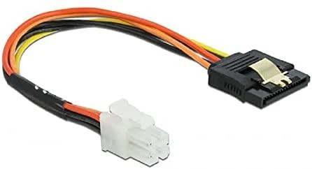 Delock SATA 15-pin - 4-pin, 0.2 m, Oranžinė (85519)
