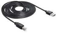 USB laidas Delock USB-A – USB-B 5 m juodas (85553)