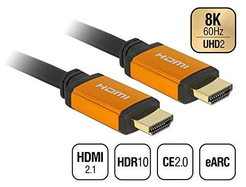 DELOCK itin didelės spartos HDMI kabelis 48 Gbps 8K 60Hz 2m