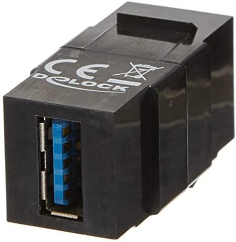 Delock Keystone USB3.0 A moteriška > USB3.0 A moteriška