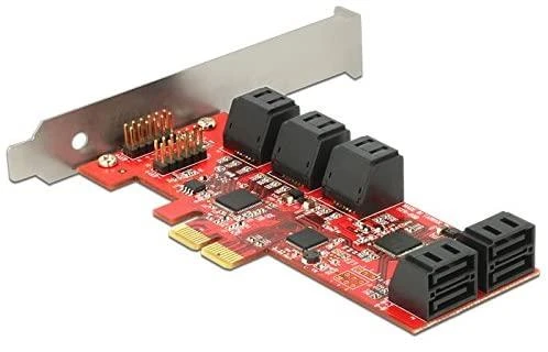 Delock PCI Express kortelė > 10 x vidinė SATA 6 Gb/s, žemo profilio formos koeficientas