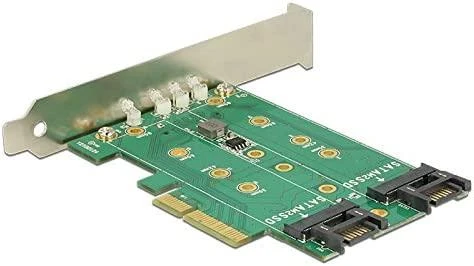 Maršrutizatorius „Delock“ PCIe 3.0 x4 valdiklis - 2x M.2 SATA (89518)