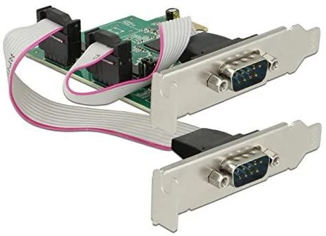 Delock PCI Express x1 Karte zu 2 x Seriell RS-232 High Speed 921K mit Spannungsversorgung