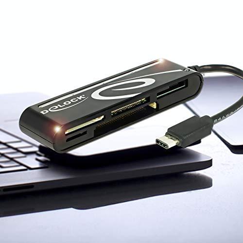Atminties kortelė DELOCK USB 2.0 kortelių skaitytuvas USB Type-C, 5 lizdai