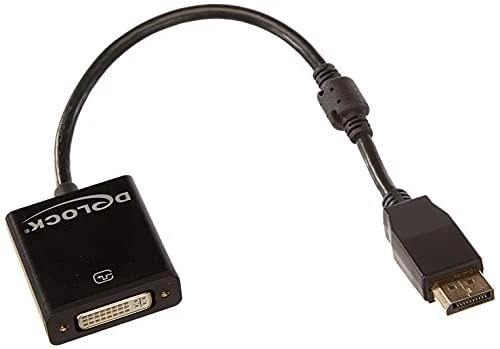 DELOCK Adaptorcable DisplayPort 1.2 kištukas > DVI 24+5 lizdas juodas 4K Active
