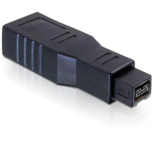 Juodas FireWire 9-pin į 6-pin perėjimas