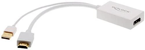 HDMI į DisplayPort adapteris su USB jungtimi