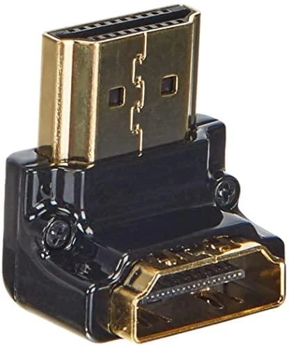 Delock adapteris HDMI-A moteriškas > HDMI-A vyriškas 4K 90° kampu apačia juoda