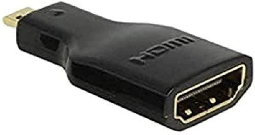 Juodas HDMI Micro D į HDMI A adapteris