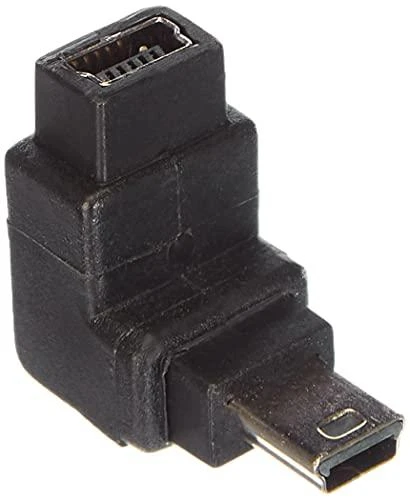 ADAPTER USB MINI(M)->USB MINI(F) KAMPINIS DÓŁ JUODA DELOCK