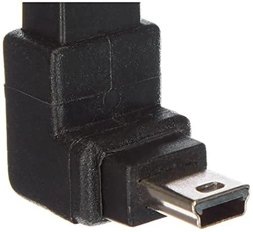 ADAPTER USB MINI(M)->USB MINI(F) KAMPINIS DÓŁ JUODA DELOCK