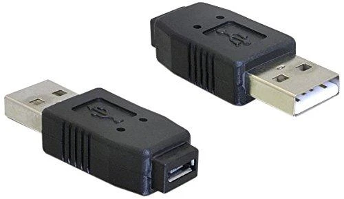 Du USB mini į micro adapteriai