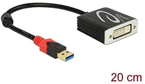 Adapteris USB Delock USB-A - DVI Juodas (62737)