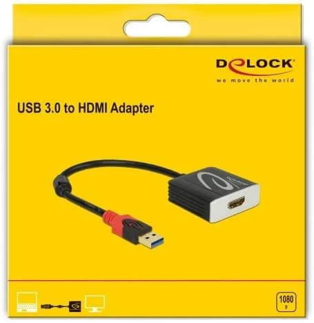 Delock USB į HDMI adapteris pakuotėje