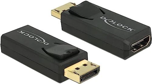 DELOCK Adapteris DisplayPort 1.2 Stecker > HDMI Buchse juodas 4K Aktiv