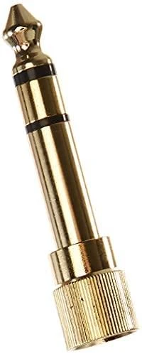 Auksinis 6,3 mm garso adapteris su grioveliais