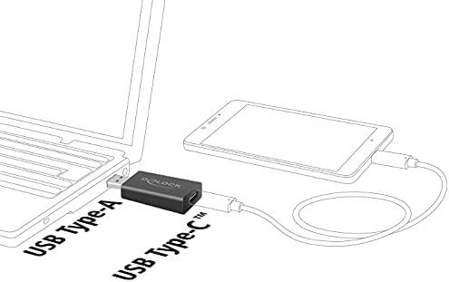 Delock Converter USB 3.1 Gen 2 Type-A vyriškas > USB Type-C™ moteriškas aktyvus juodas