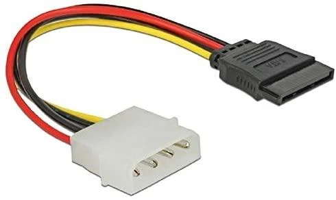 KABELIS ZASILAJĄCY WEWNĘTRZNY MOLEX(M)->SATA(F) 12CM DELOCK