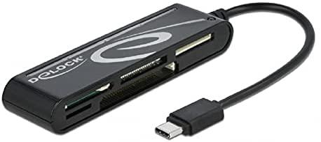 Atminties kortelė DELOCK USB 2.0 kortelių skaitytuvas USB Type-C, 5 lizdai