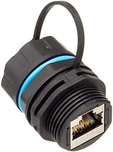 Delock kabelio jungtis RJ45 lizdas RJ45 lizdas Cat.6A su sandarinimo dangteliu
