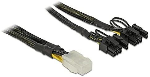 DELOCK PCI Express maitinimo kabelis 6 kontaktų lizdas > 2 x 8 kontaktų kištukas 30 cm