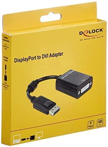 DELOCK Adapteris DP-St > DVI24+5-Bu 22.5cm juodas