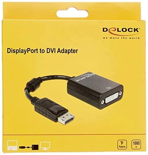 DELOCK Adapteris DP-St > DVI24+5-Bu 22.5cm juodas