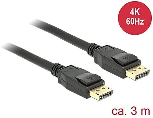 DELOCK Cable Displayport 1.2 male > Displayport vyriškas 4K 3 m