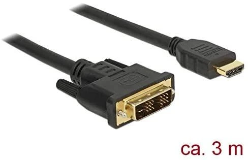 Delock kabelis DVI 18+1 kištukas > HDMI-A kištukas 3,0 m
