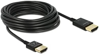 DELOCK kabelis didelės spartos HDMI su eternetu – HDMI-A kištukas > HDMI-A vyriškas 3D 4K 3 m Active Slim Premium