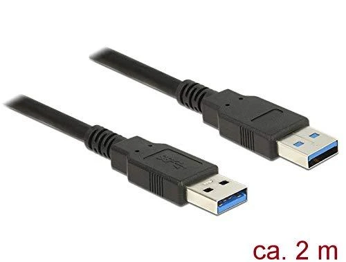 DELOCK Cable USB 3.0 Type-A male > USB 3.0 Type-A male 2,0 m juodas
